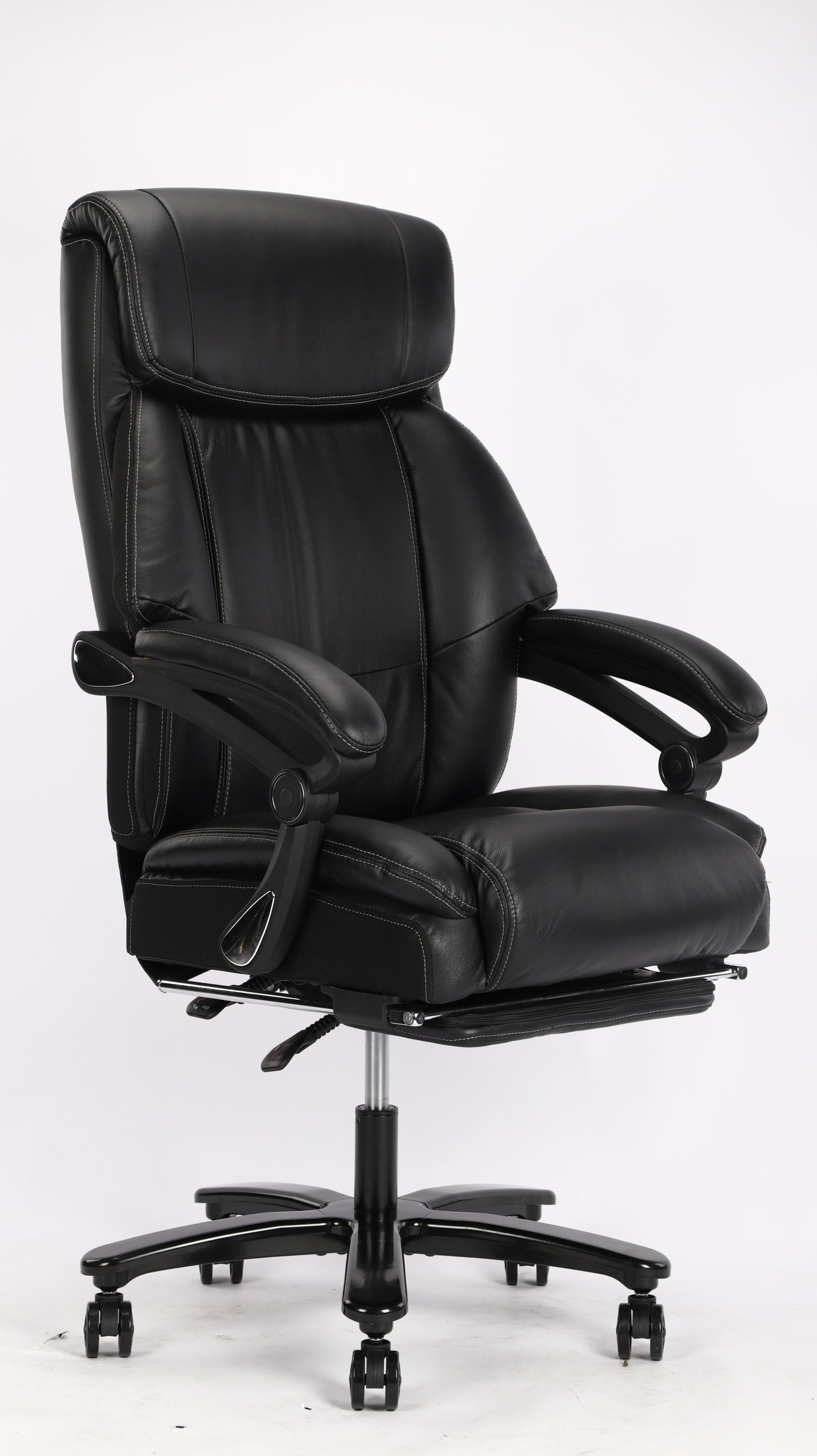 Vanbow.Back Design Big and Tall Black Fabric Executive Office Chair