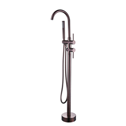 Double Handle Floor Mounted Clawfoot Tub Faucet