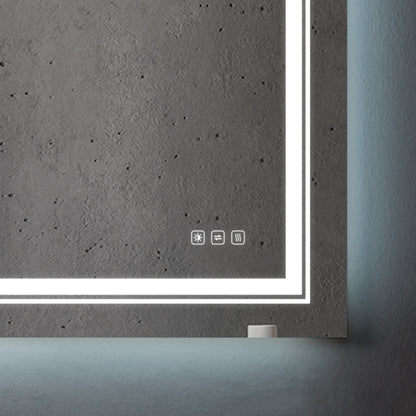 3660inch  Bathroom LED mirror Anti- fog mirror with button