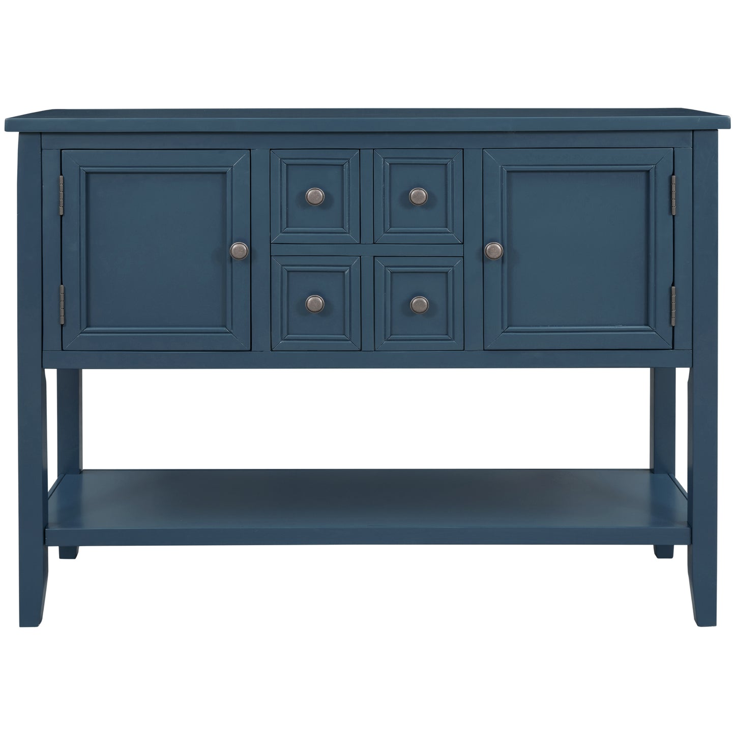 TREXM  Cambridge Series Buffet Sideboard Console Table with Bottom Shelf (Light Navy)