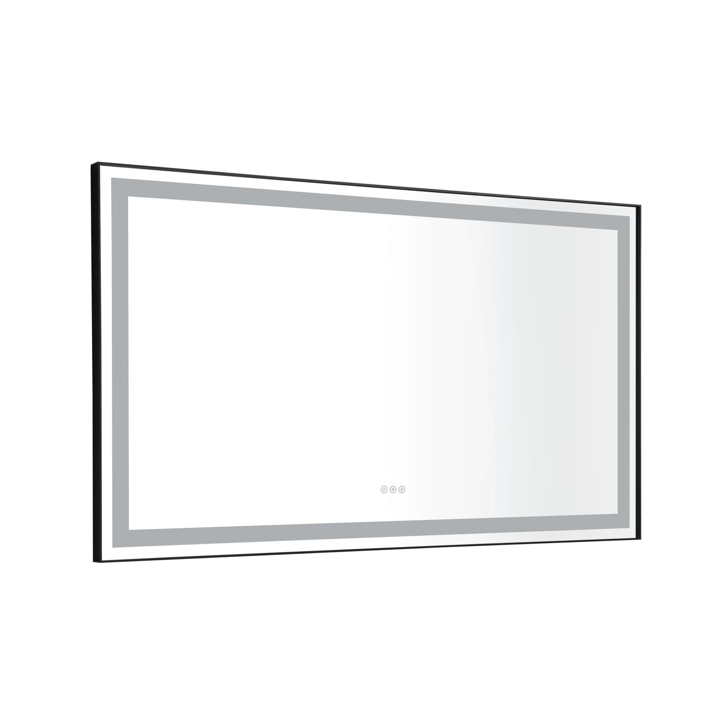 60*36 LED Lighted Bathroom Wall Mounted Mirror with High Lumen+Anti-Fog Separately Control