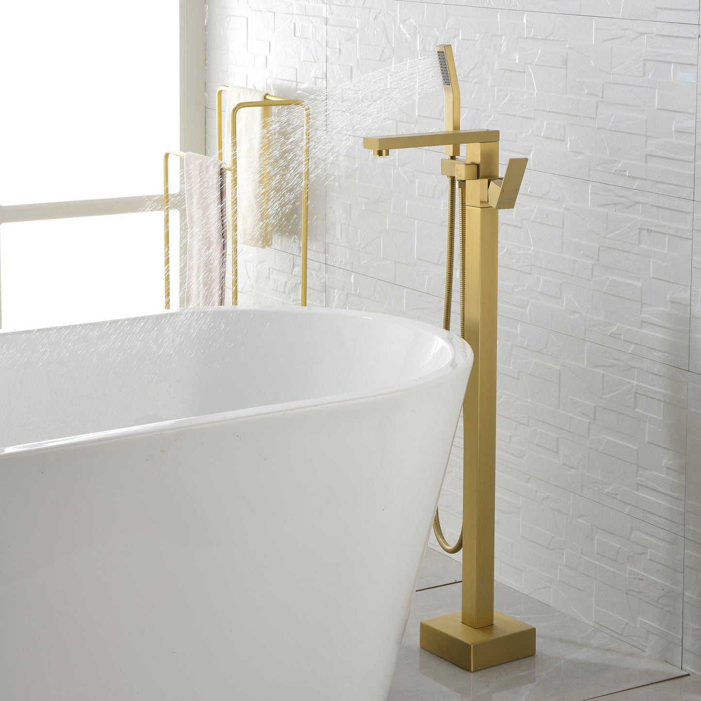 Single Handle Floor Mounted Freestanding Tub Filler