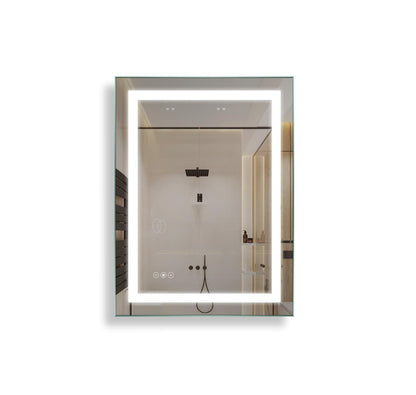 24 x 36 Inch Led mirror 3 brightness x 3 colors anti-fog bathroom