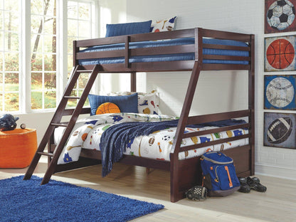 Ashley Halanton Dark Brown Contemporary Twin over Full Bunk Bed B328YB3