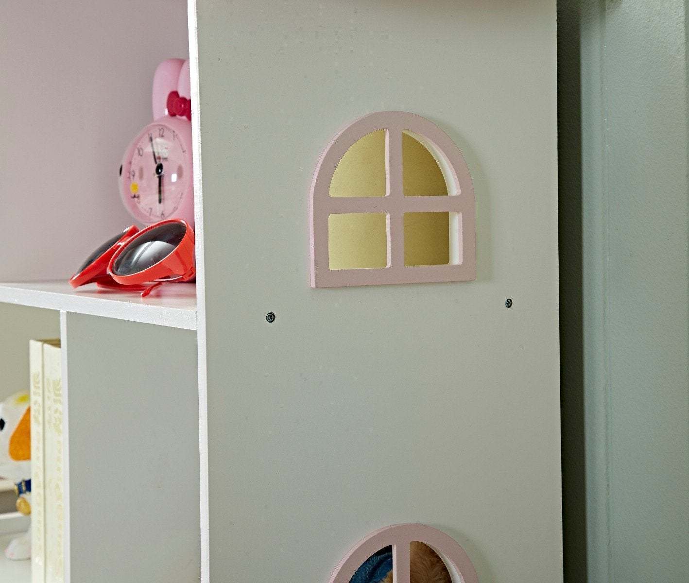 Kids Funnel Veronica Girls Pink Roof Dollhouse Bookcase