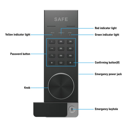 Steel safe box with Electronic Keypad, Perfect for Home, Office, Hotel, ,Business storage, 22.05x15.75x12.99 Inches, black