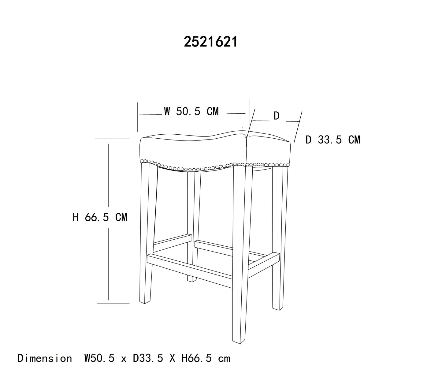 White Leather Barstool 2 pcs Set