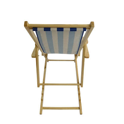 Outdoor Poplar Hanging Chair  Wide Blue Stripes armrest with cup holder (Color: Dark Blue)