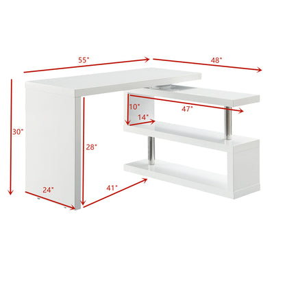 ACME Buck II Writing Desk, White Finish OF00017