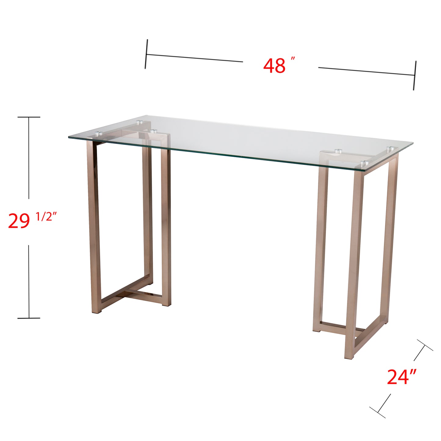 Haxor Writing Desk - Midcentury Modern Style - Champagne