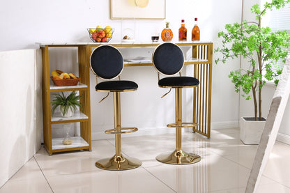 Bar Stools with Back and Footrest Counter Height Dining Chairs  2pcs/ctn