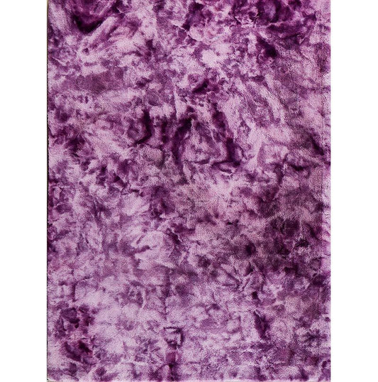 Lily Luxury Chinchilla Faux Fur Rectangular Area Rug