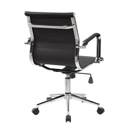 Techni Mobili Modern Medium Back Executive Office Chair, Black