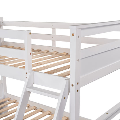 Twin over Full Bunk Bed with Storage - White(OLD SKU :LP000022AAK)