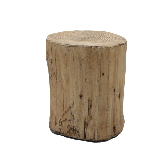 Outdoor Faux Wood Stump Side Table Coffee Table,Side table ,End Table Accent table Round Light Brown