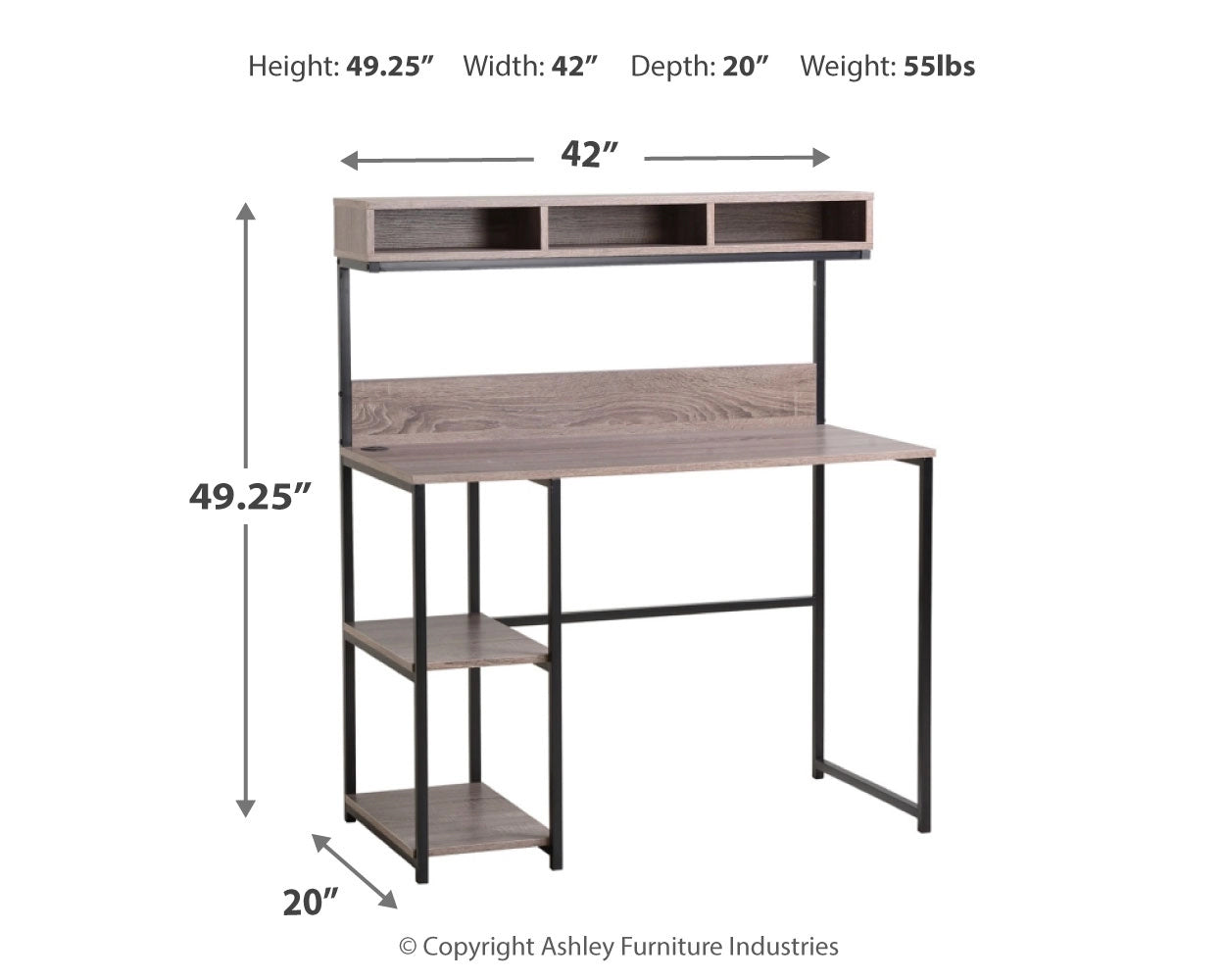 Ashley Casual Daylicrew Home Office Desk and Hutch Z1510259