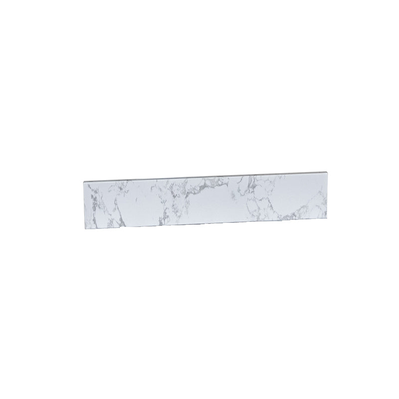 Montary 43" carrara white engineered stone vanity top backsplash