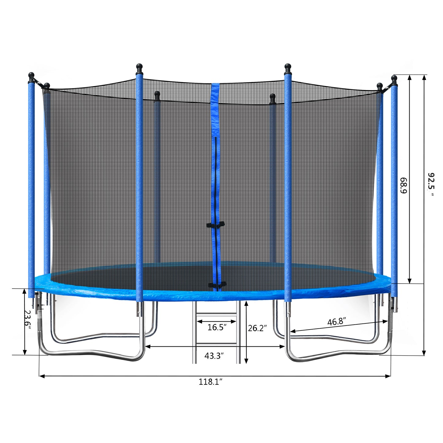 10FT TRAMPOLINE (STEEL TUBE,LADDER)