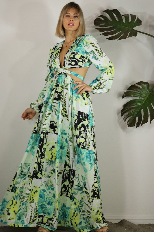 PRINTED MAXI DRESS