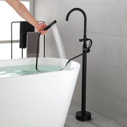 Single Handle Floor Mounted Clawfoot Tub Faucet