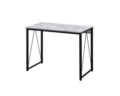 ACME Zaidin Writing Desk, Antique White & Black Finish 92604