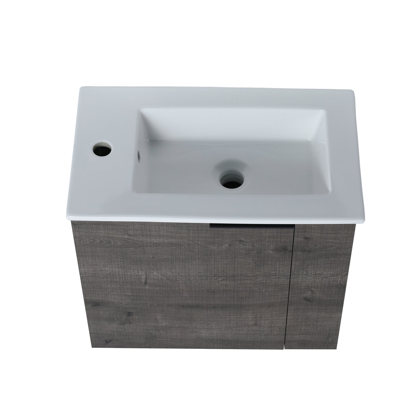 Bathroom Vanity with Sink 22 Inch for Small Bathroom,Floating Bathroom Vanity with Soft Close Door,Small Bathroom Vanity with Sink, 22x13 （KD-Packing）