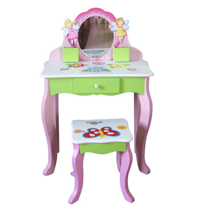 Kids Funnel Layla Girls Flower Vanity Set with Stool