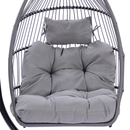 Outdoor Hanging Egg Chair Cushion Hammock Chair  Replacement Cushion Swing Basket Chairs Cushion Pads with Headrest Pillow