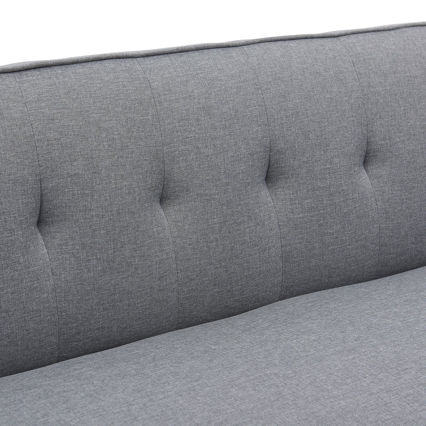 [Video] Dark Grey Double Corner Folding Sofa Bed, Two Throw Pillows