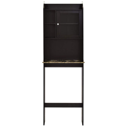 Modern Over The Toilet Space Saver Organization Wood Storage Cabinet for Home, Bathroom - Espresso