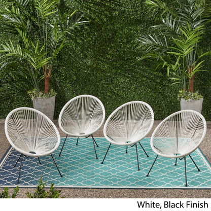 Sale Furniture Alexis Outdoor Woven Chair White+Black (Set of 2)