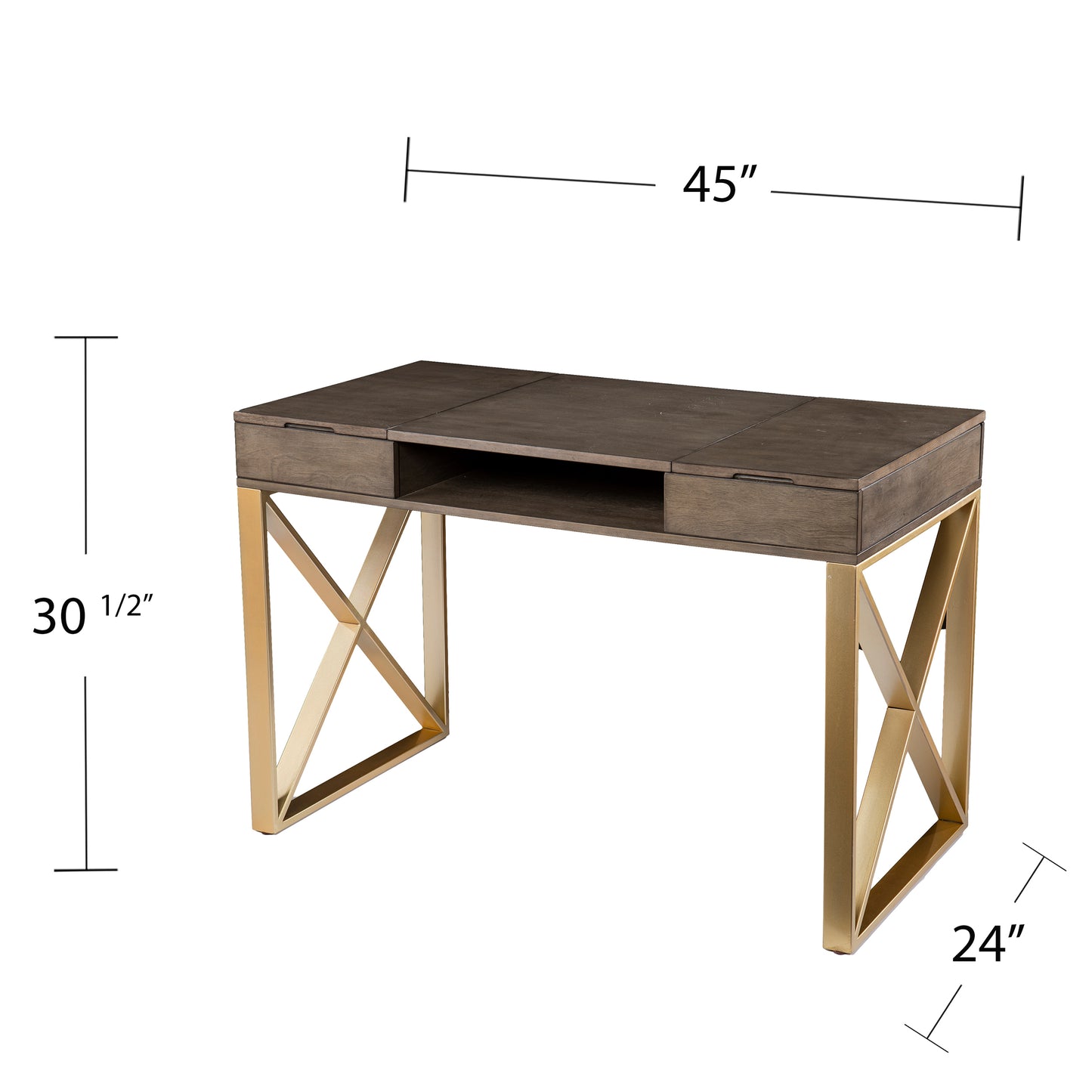 Bardmont Two-Tone Desk w/ Storage