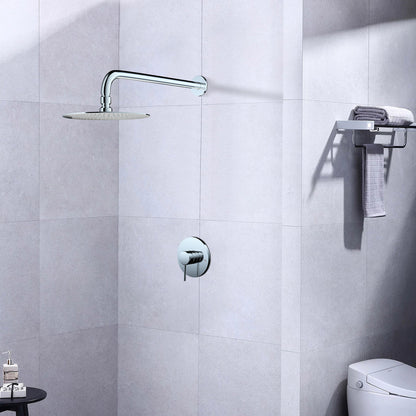 Wall Mounted Shower Faucet in Chrome(Valve Included)