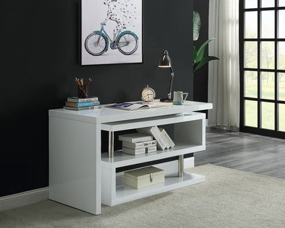 ACME Buck II Writing Desk, White Finish OF00017