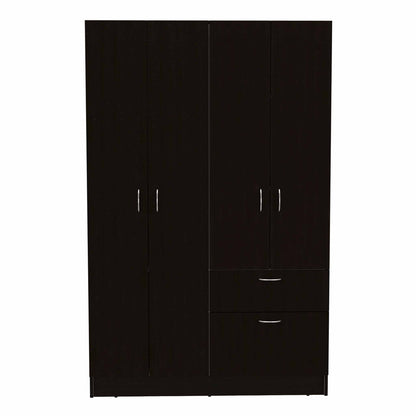 Maltby 1-Drawer Rectangle Armoire  Black Wengue and White