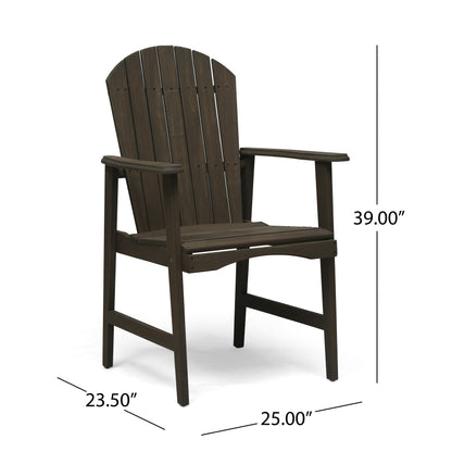 Easter Outdoor Weather Resistant Acacia Wood Adirondack Grey Dining Chairs (Set of 2)