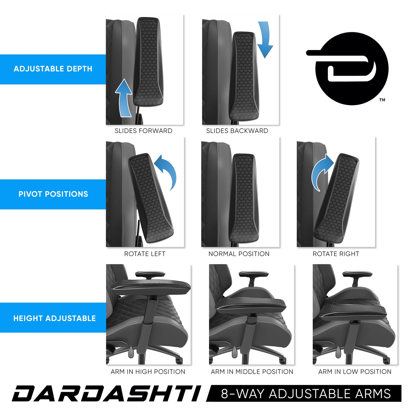 Dardashti Gaming Chair - Cobalt Blue