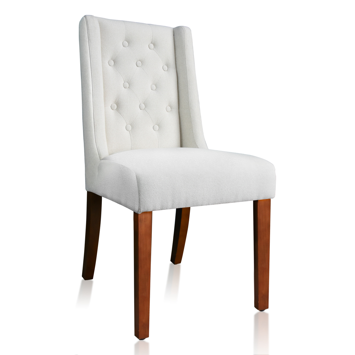 Tufted Parsons Chair  (Set of 2), beige white