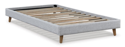 Ashley Tannally Beige Casual Twin Upholstered Platform Bed B095-771