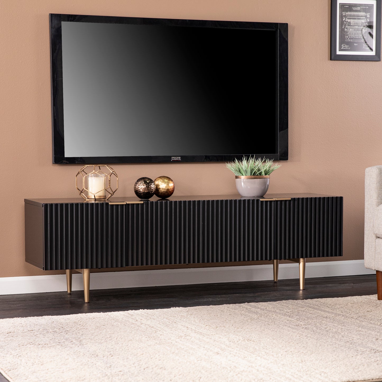 Pilston 4-Door Media Console - Black