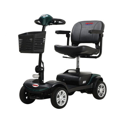 Four wheels Compact Travel Mobility Scooter with 300W Motor for Adult-300lbs, EMERALD