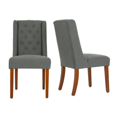 Tufted Parsons Chair  (Set of 2), Gray