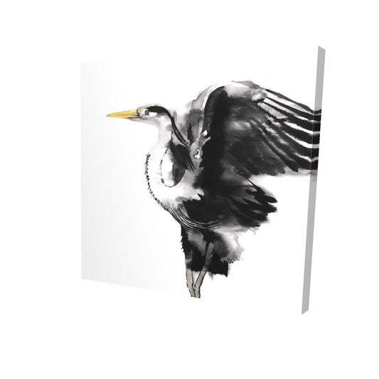 Heron - 16x16 Print on canvas