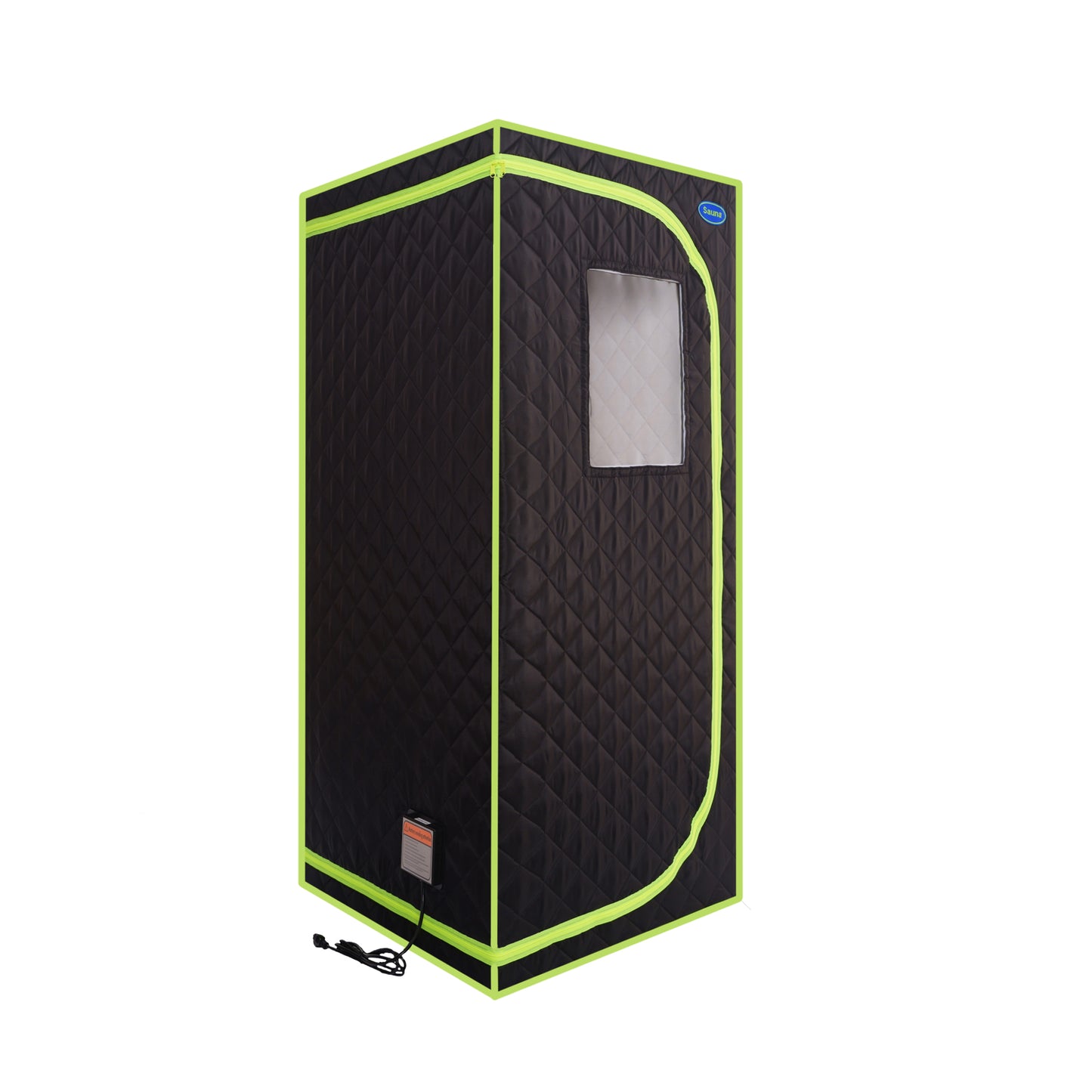 Portable Plus Type Full Size Far Infrared Sauna tent. Spa, Detox ,Therapy and Relaxation at home.Larger Space,Stainless Steel Pipes Connector Easy to Install, with FCC Certification--Black