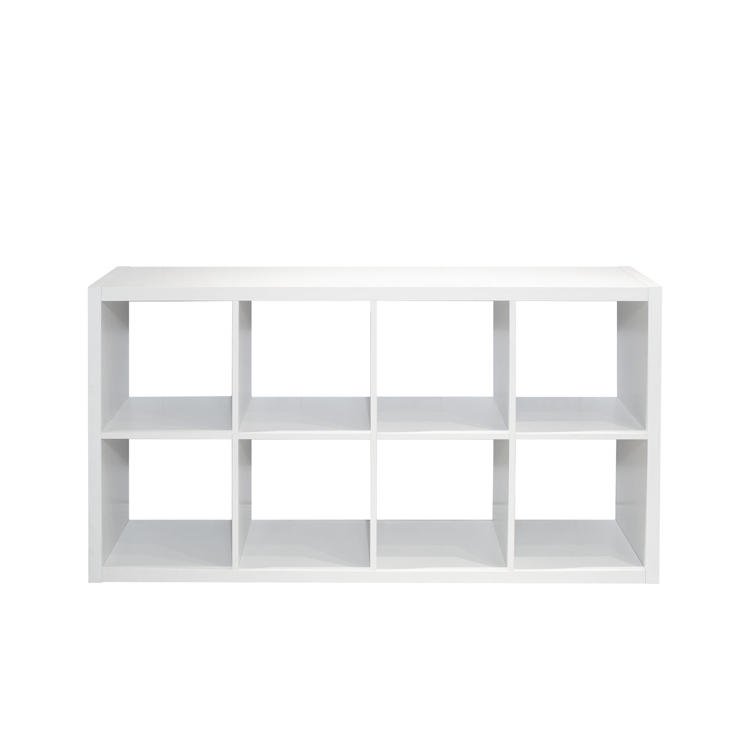 Smart Cube 8-Cube Organizer Storage with Opened Back Shelves,2 X 4 Cube Bookcase Book Shleves for Home, Office (White)