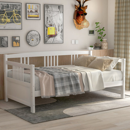 Modern Solid Wood Daybed, Multifunctional, Twin Size, White (Previous SKU: WF191899AAK)