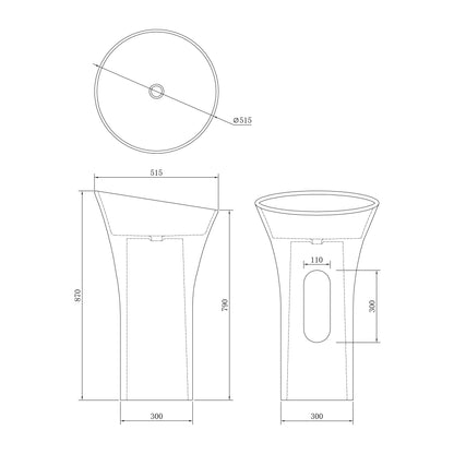 FS508-515 Solid surface basin