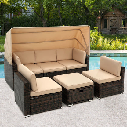 Modern outdoor sunbathing rattan sofa wholesale steel pool furniture chaise metal outdoor chair modular sectional sofa sets with roof