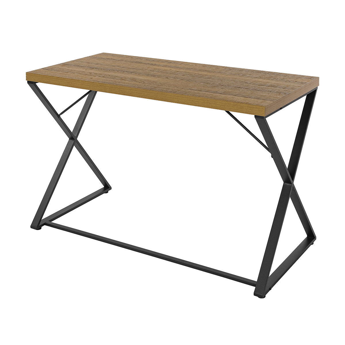 47.2" L Computer Desk, Console Desk - OAK & BLACK