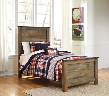 Ashley Trinell Brown Casual Twin Panel Bed B446B2
